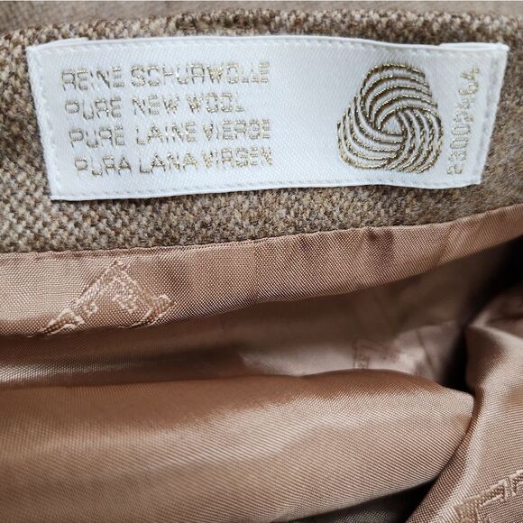ESCADA Harrington Wool 2 Pc Skirt Set Womens Tan Size 44 - Picture 12 of 16